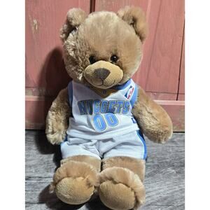 Build A Bear NBA Denver Nuggets 00 Jersey Brown Teddy Bear Plush Camo Boxers
